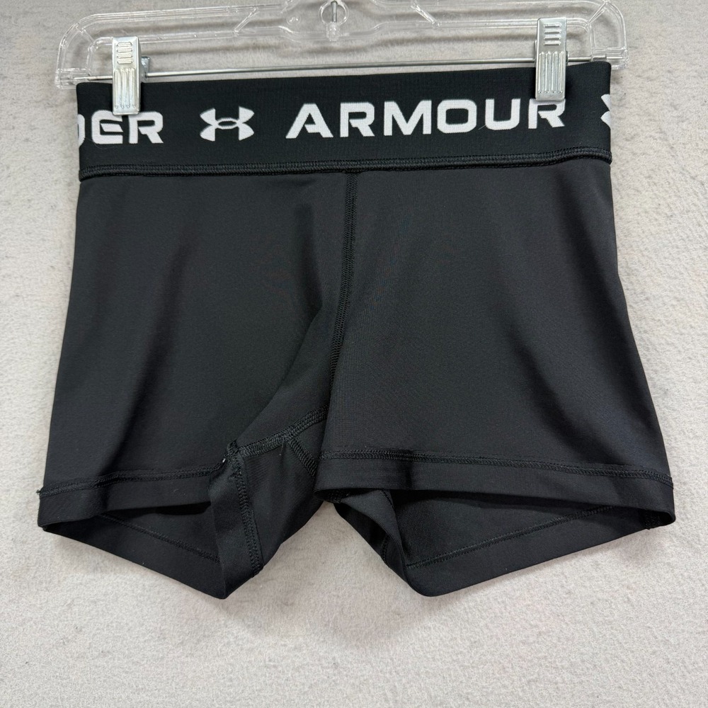 Under Armour HeatGear Compression Shorts Mens Small Black Athletic Gym
